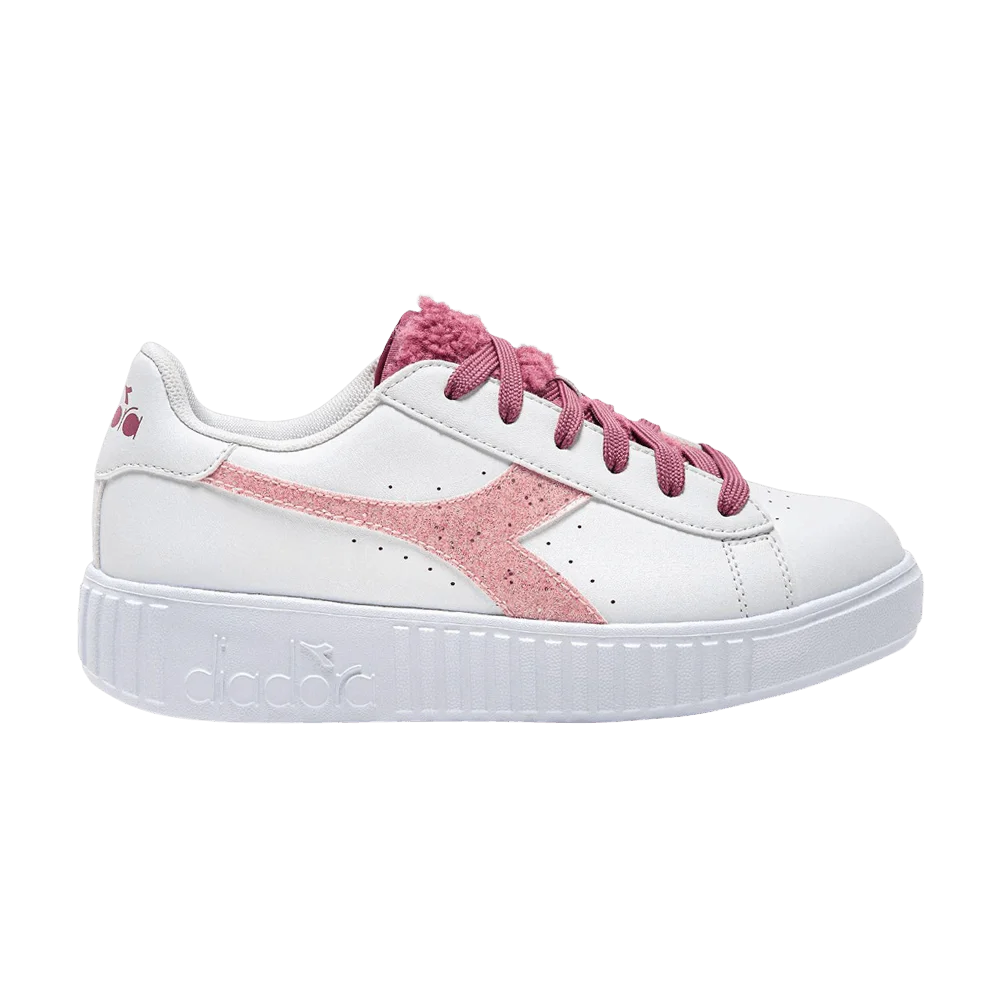 Кроссовки Diadora Game Step Premium Big Kid 'Fluffy - White Red Violet Glitter'