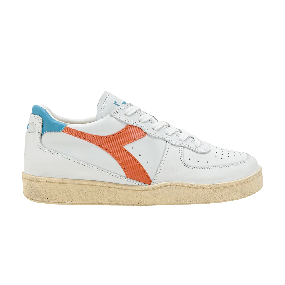 Кроссовки Diadora Mi Basket Low Used 'White Orange Peel'