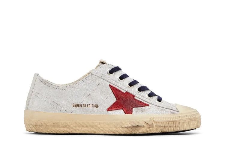 Кроссовки Golden Goose Wmns V-Star LTD 'Silver Metallic Red'