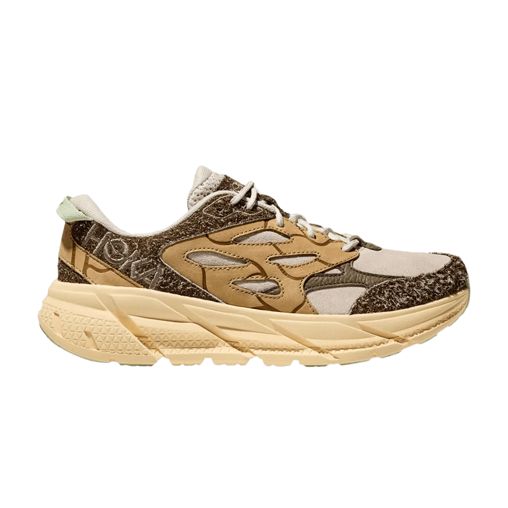 Кроссовки HOKA Clifton L Suede 'Elite Terrain System - Oat Milk Pollen'