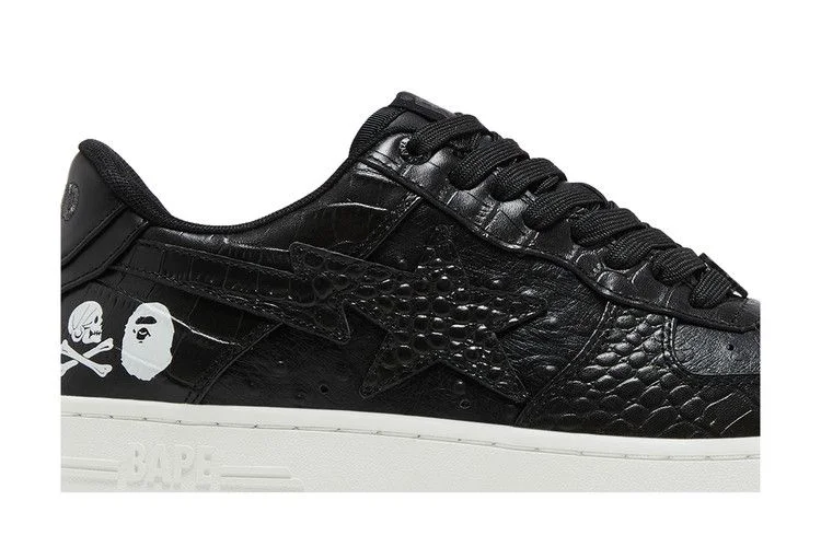 Кроссовки Neighborhood x Bapesta 'Black Crocodile & Ostrich'