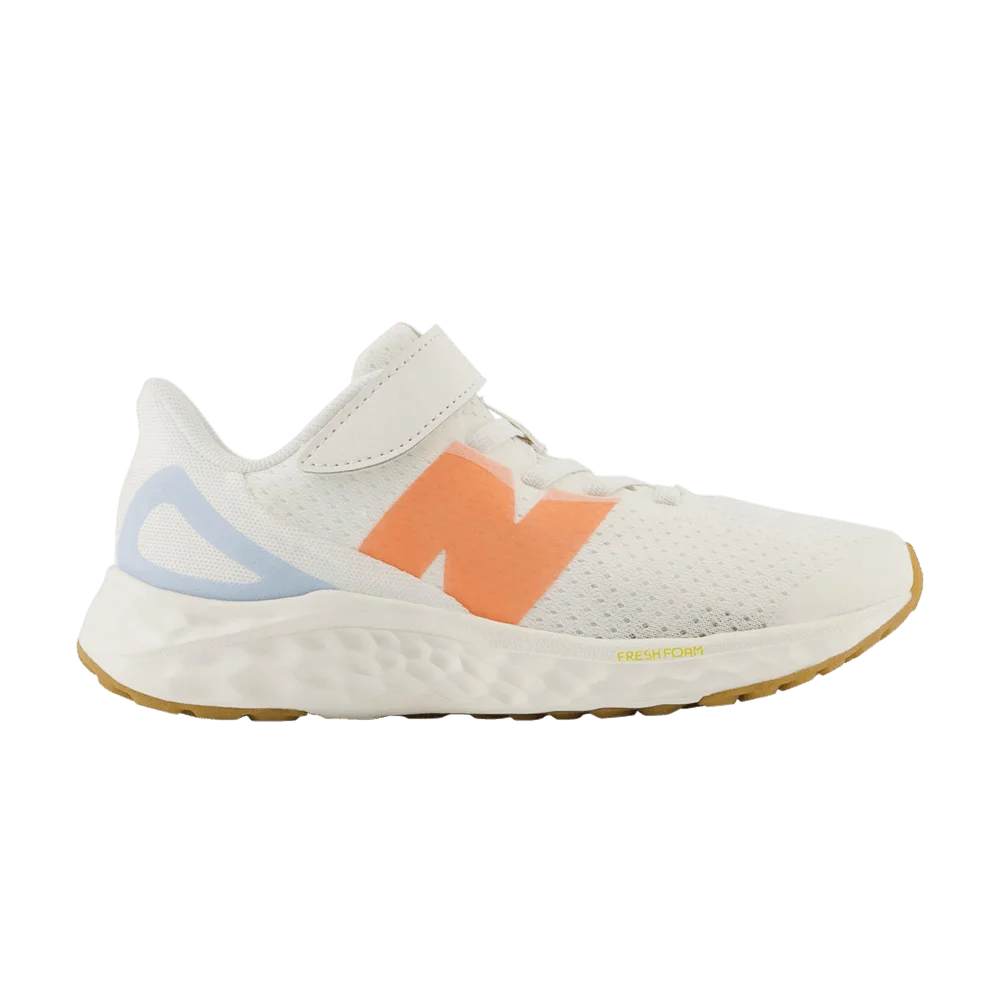 Кроссовки New Balance Fresh Foam Arishi v4 Bungee Lace Top Strap Little Kid X-Wide 'Sea Salt Gulf Red'