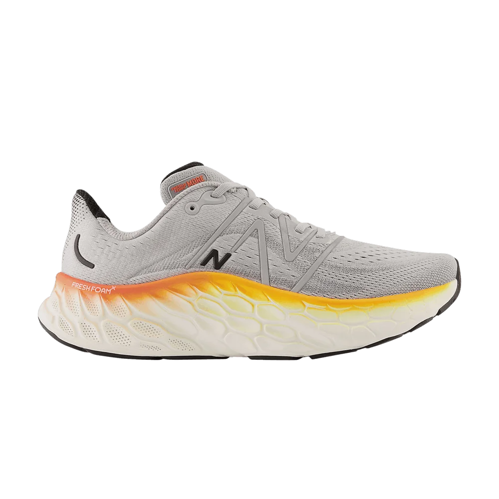 Кроссовки New Balance Fresh Foam X More v4 2E Wide 'Aluminum Grey Hot Marigold'
