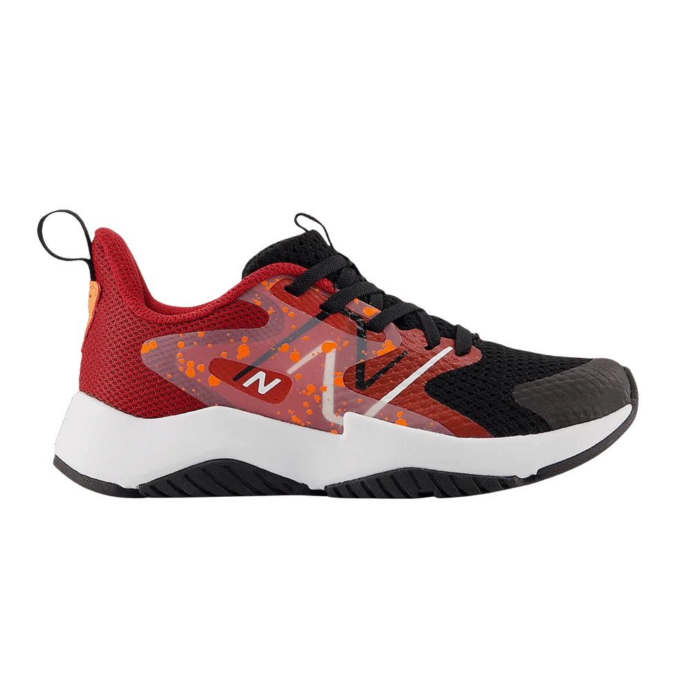 Кроссовки New Balance Rave Run v2 Little Kid 'Black True Red Paint Splatter'