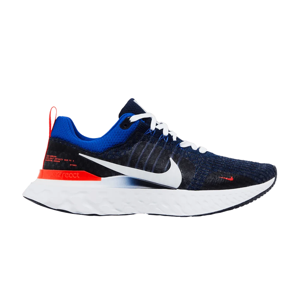 Кроссовки Nike React Infinity Run Flyknit 3 'College Navy Bright Crimson'