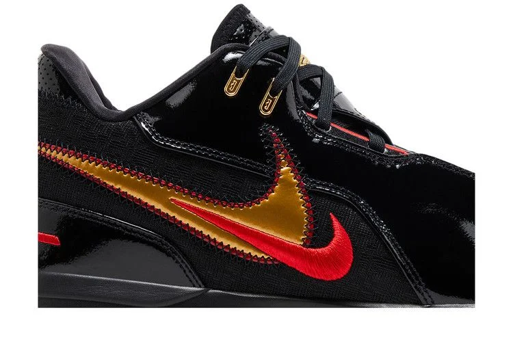 Кроссовки Nike Zoom LeBron NXXT Gen AMPD 'Black Metallic Gold Red'