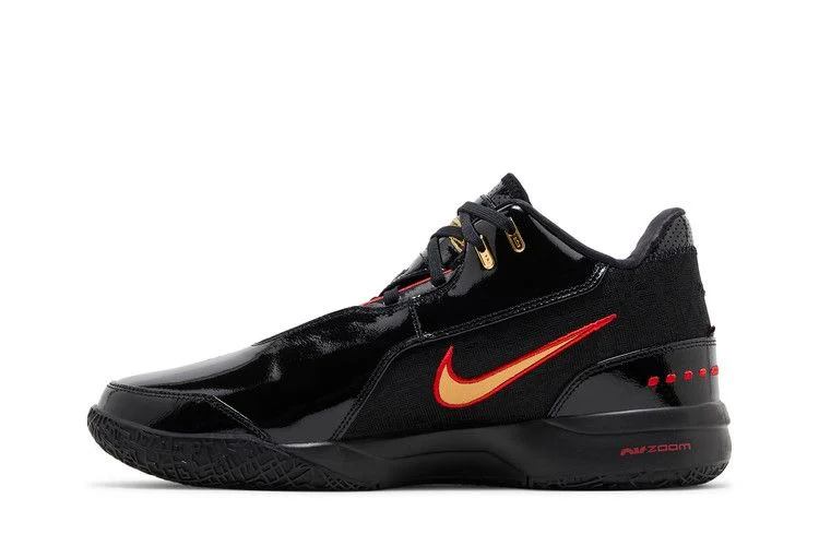 Кроссовки Nike Zoom LeBron NXXT Gen AMPD 'Black Metallic Gold Red'