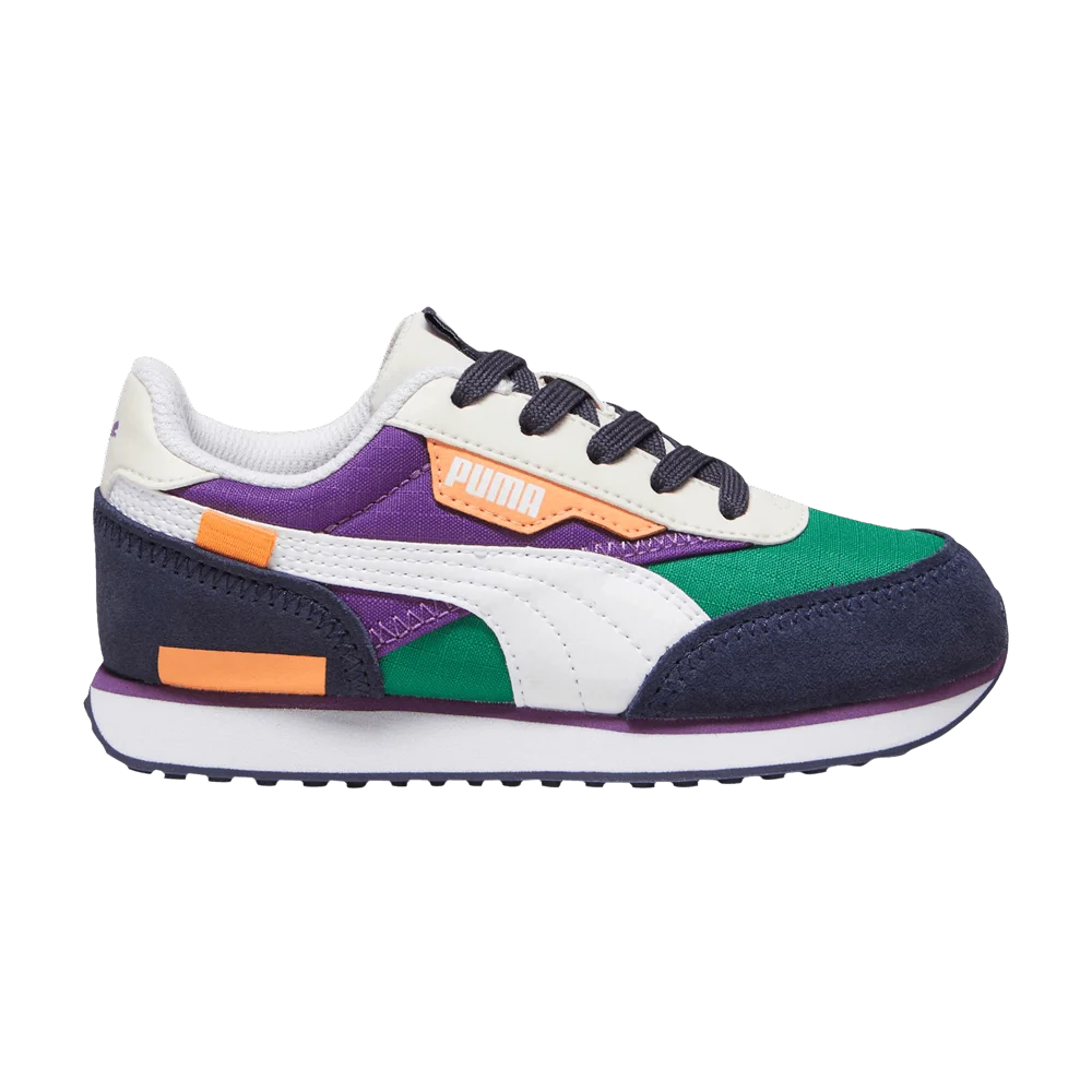 Кроссовки Puma Future Rider Play On Little Kid 'Archive Green Purple Pop'