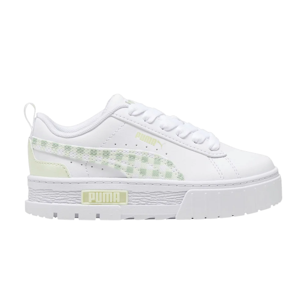 Кроссовки Puma Mayze Little Kid 'Gingham Cozy - Green Illusion'