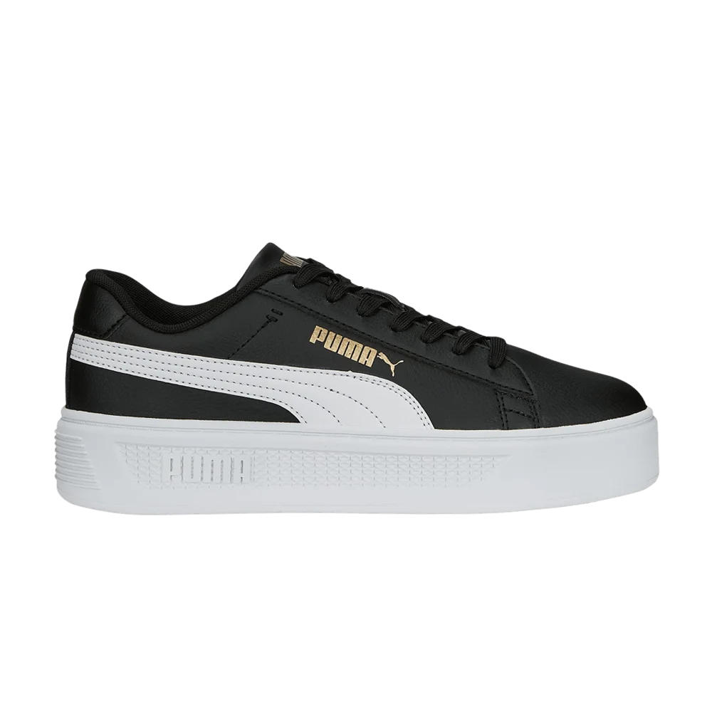 Кроссовки Puma Wmns Smash Platform v3 'Black White Gold'