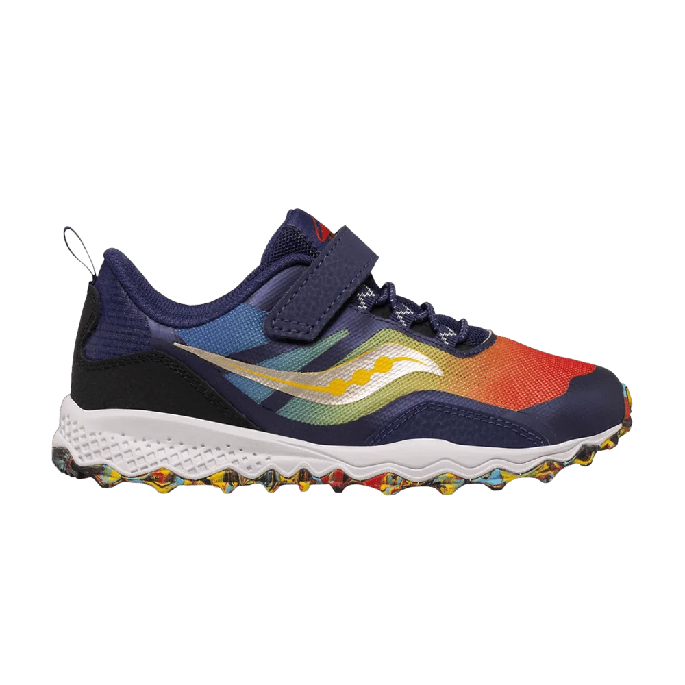 Кроссовки Saucony Peregrine 12 Shield A/C Big Kid 'Blue Rainbow'