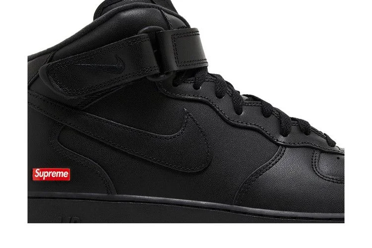 Кроссовки Supreme x Nike Air Force 1 Mid 'Box Logo - Triple Black'
