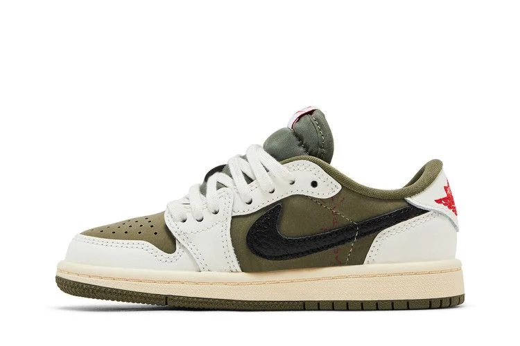 Кроссовки Travis Scott x Air Jordan 1 Retro Low OG SP PS 'Reverse Olive / Medium Olive'