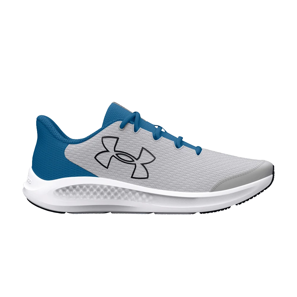 Кроссовки Under Armour Charged Pursuit 3 GS 'Big Logo - Mod Grey Cosmic Blue'