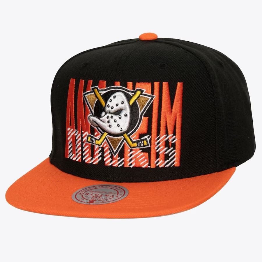 bejsbolka-mitchell-ness-black-anaheim-ducks-cross-check-snapback-hat