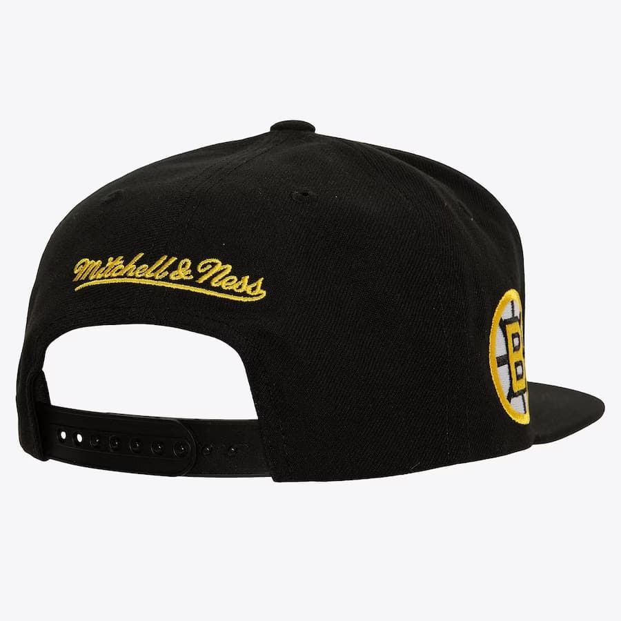 Бейсболка Mitchell & Ness Black Boston Bruins Retro Sport Vintage Snapback Hat