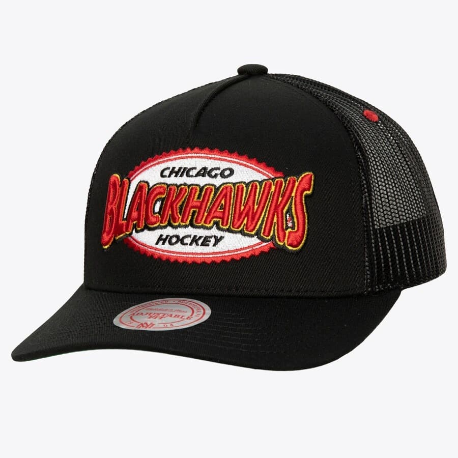 bejsbolka-mitchell-ness-black-chicago-blackhawks-team-seal-trucker-adjustable-hat