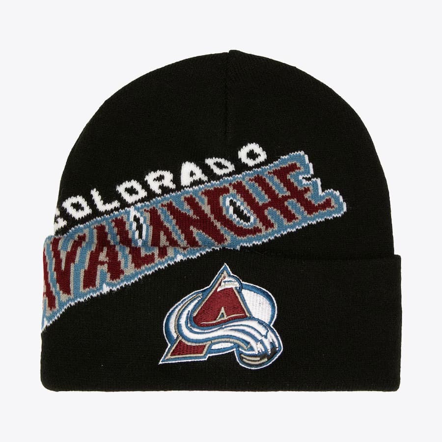 shapka-mitchell-ness-black-colorado-avalanche-cricket-cuffed-knit-hat