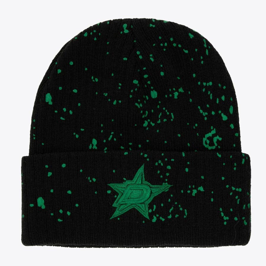 shapka-mitchell-ness-black-dallas-stars-nep-cuffed-knit-hat