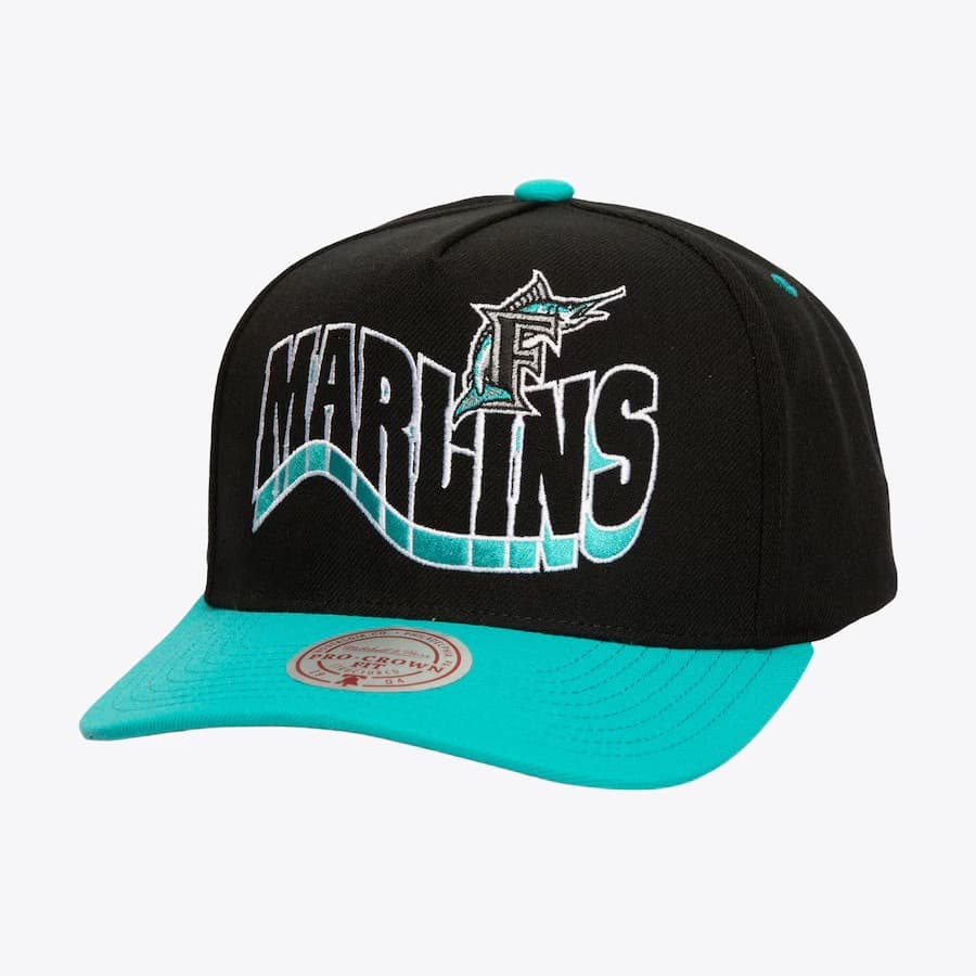 bejsbolka-mitchell-ness-black-florida-marlins-cooperstown-collection-wavy-pro-crown-snapback-hat