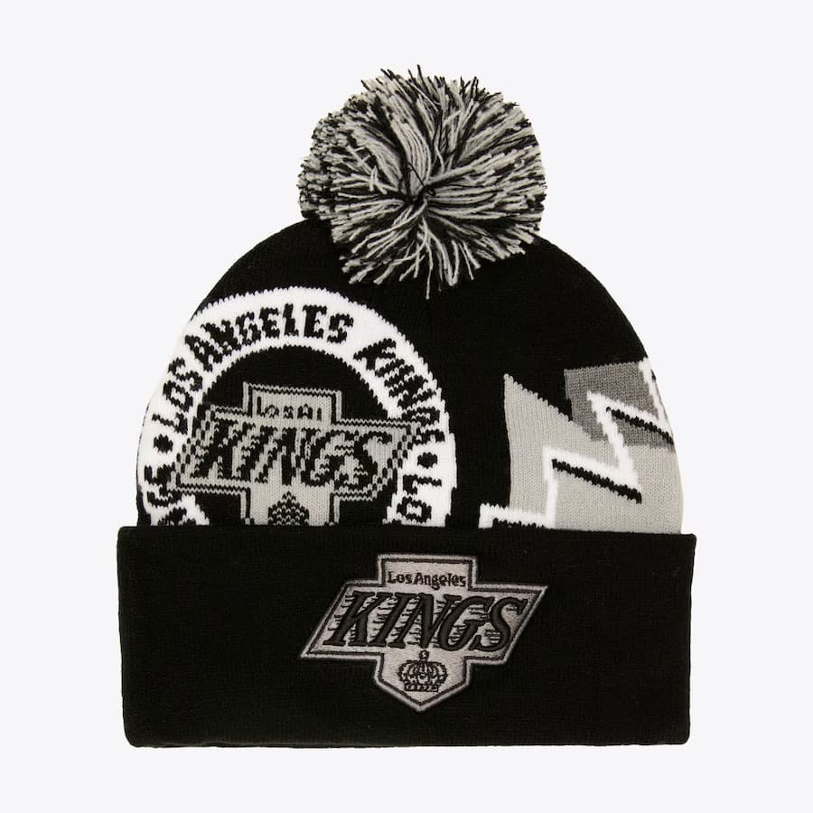 shapka-mitchell-ness-black-los-angeles-kings-vintage-those-days-cuffed-knit-pom-hat