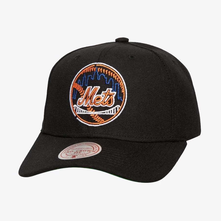 bejsbolka-mitchell-ness-black-new-york-mets-neon-logo-pro-crown-snapback-hat