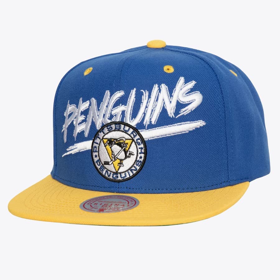 bejsbolka-mitchell-ness-blue-pittsburgh-penguins-transcript-snapback-hat