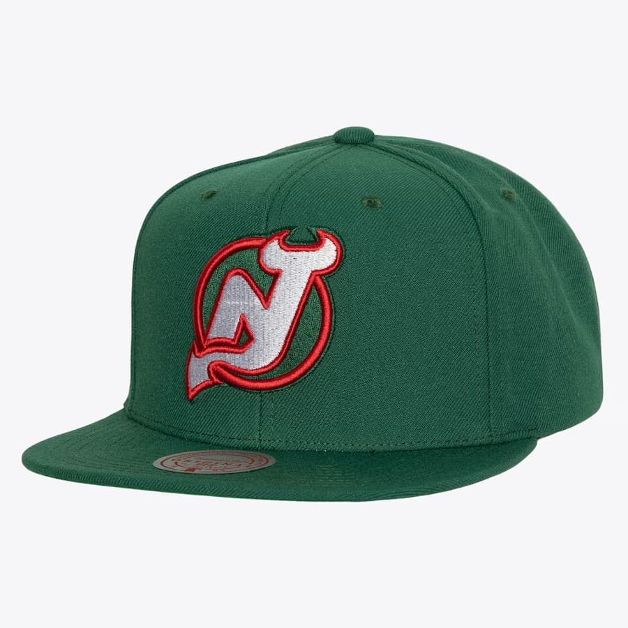 bejsbolka-mitchell-ness-green-new-jersey-devils-alternate-flip-snapback-hat