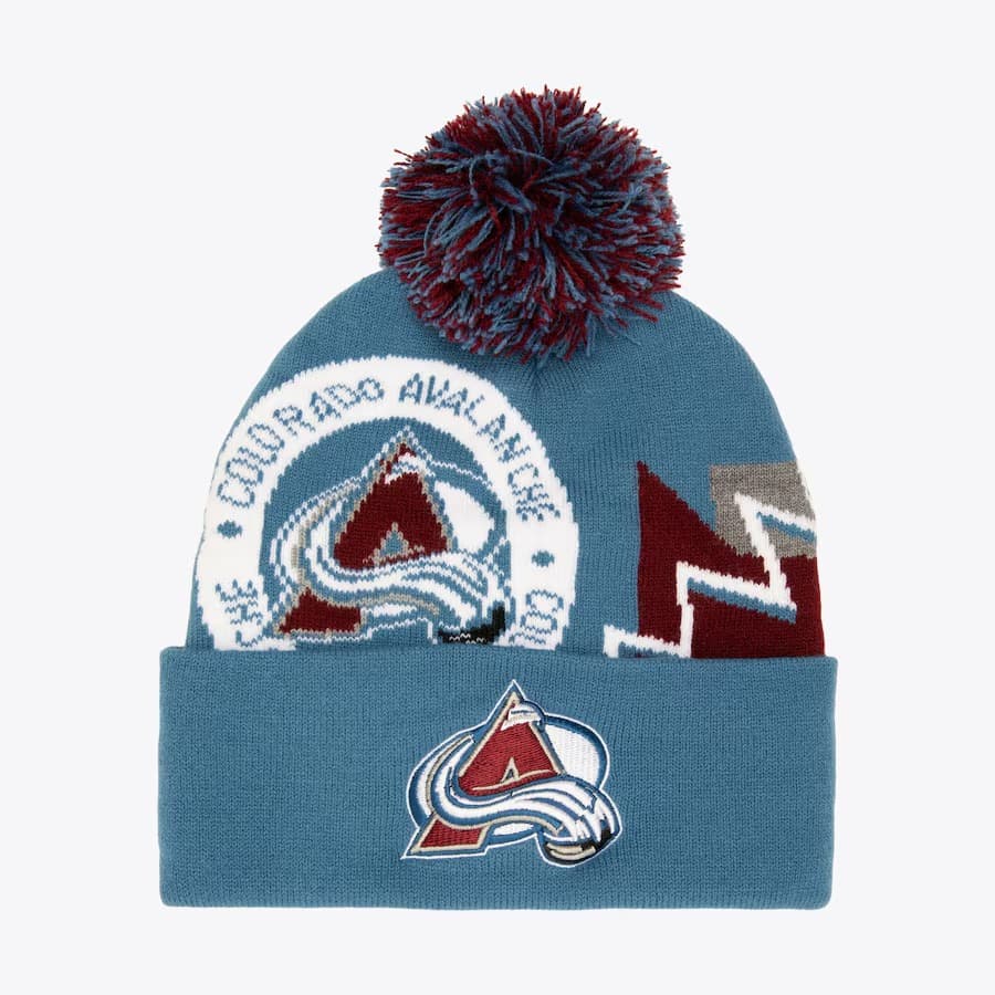 shapka-mitchell-ness-light-blue-colorado-avalanche-those-days-cuffed-knit-pom-hat