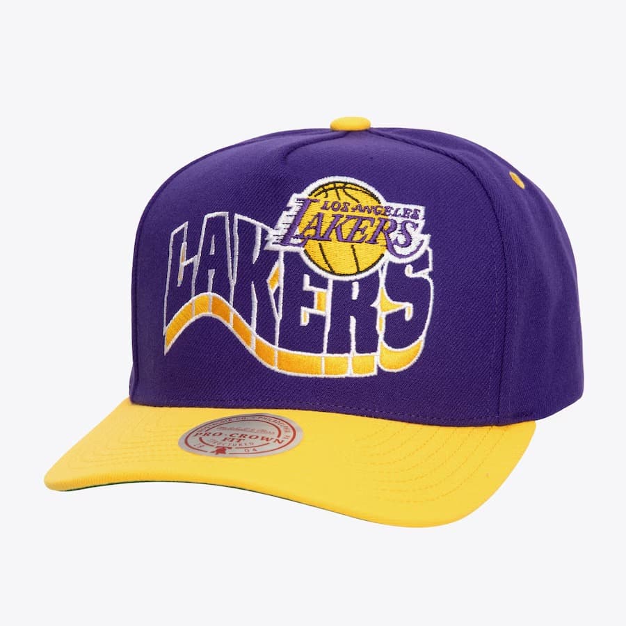 bejsbolka-mitchell-ness-purple-los-angeles-lakers-wavy-pro-crown-snapback-hat