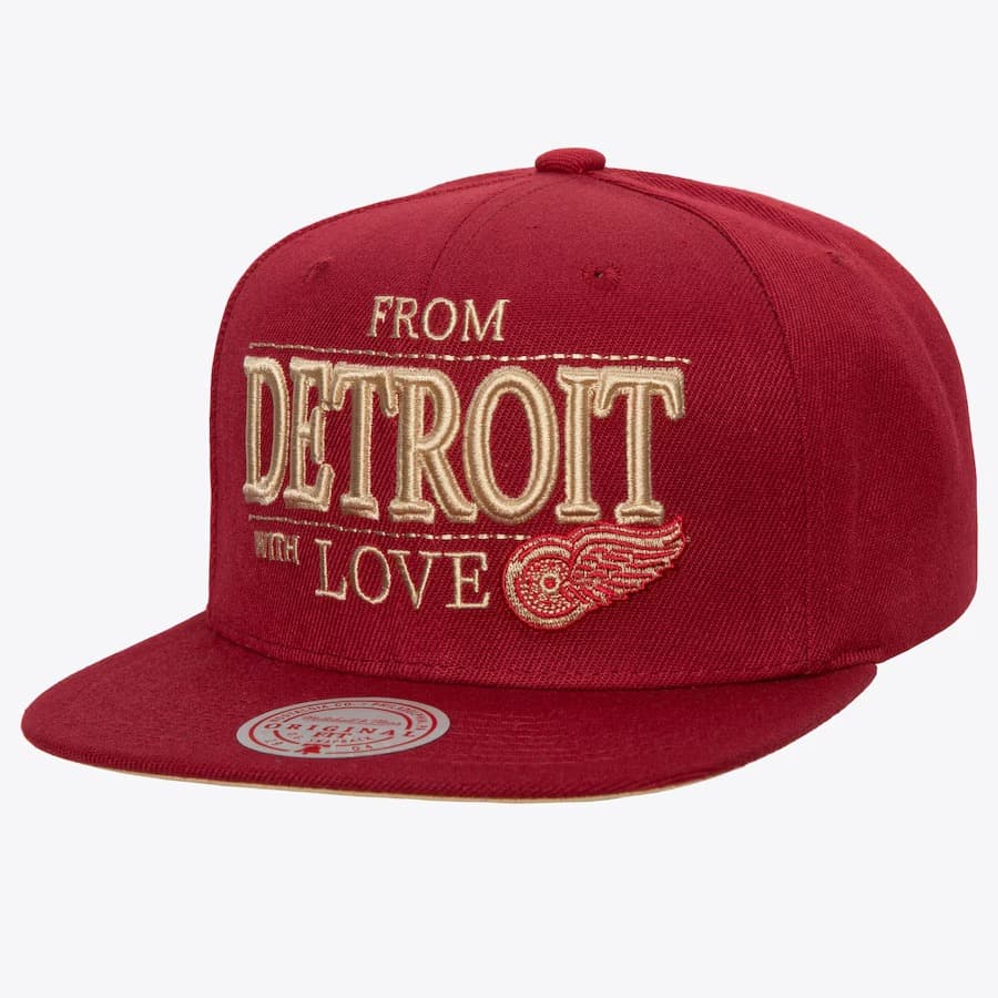 bejsbolka-mitchell-ness-red-detroit-red-wings-with-love-snapback-hat