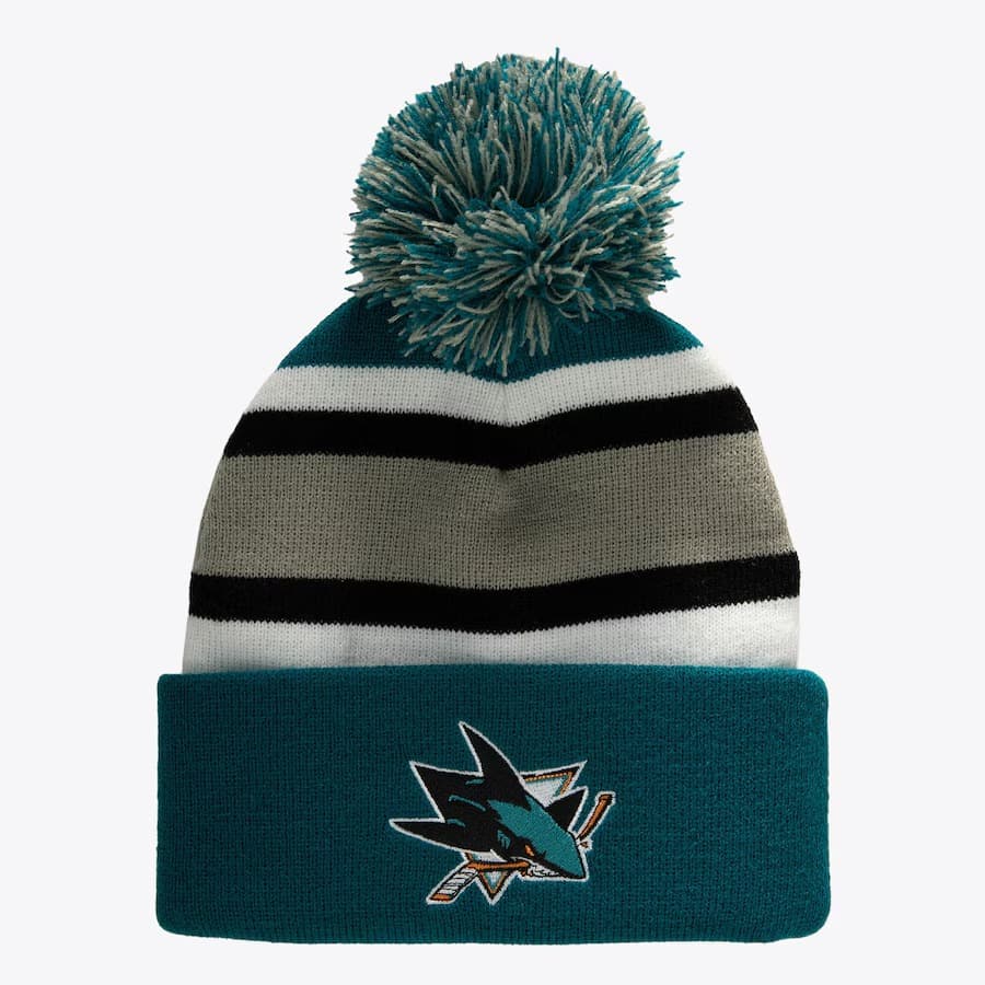 shapka-mitchell-ness-teal-san-jose-sharks-stripe-cuffed-knit-hat-with-pom