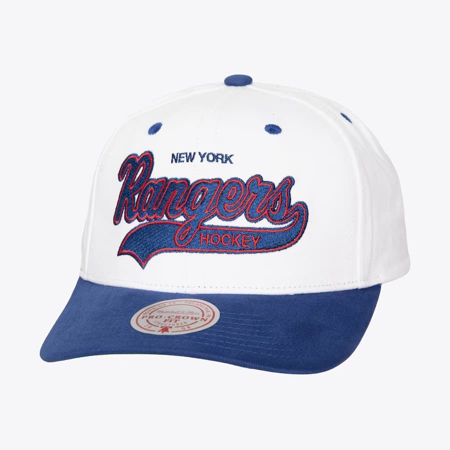 bejsbolka-mitchell-ness-white-new-york-rangers-tail-sweep-pro-vintage-snapback-hat