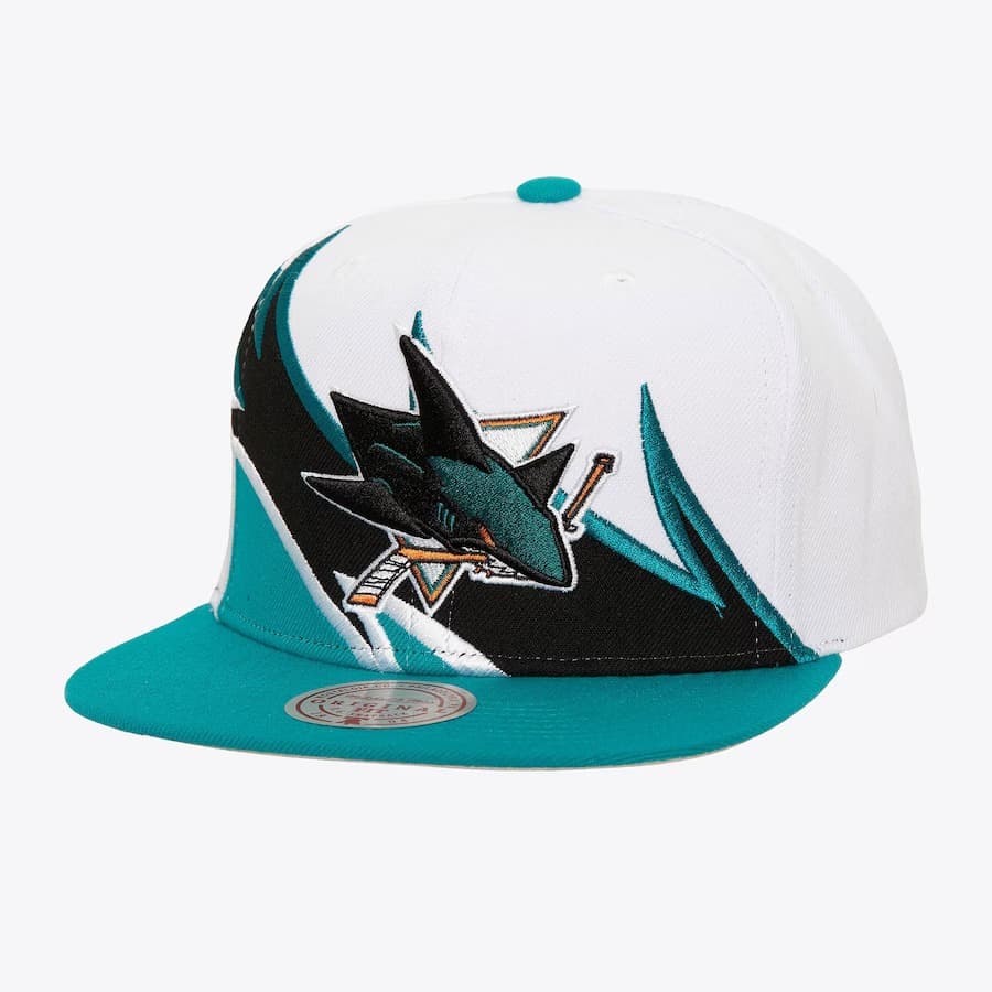 bejsbolka-mitchell-ness-white-san-jose-sharks-waverunner-snapback-hat