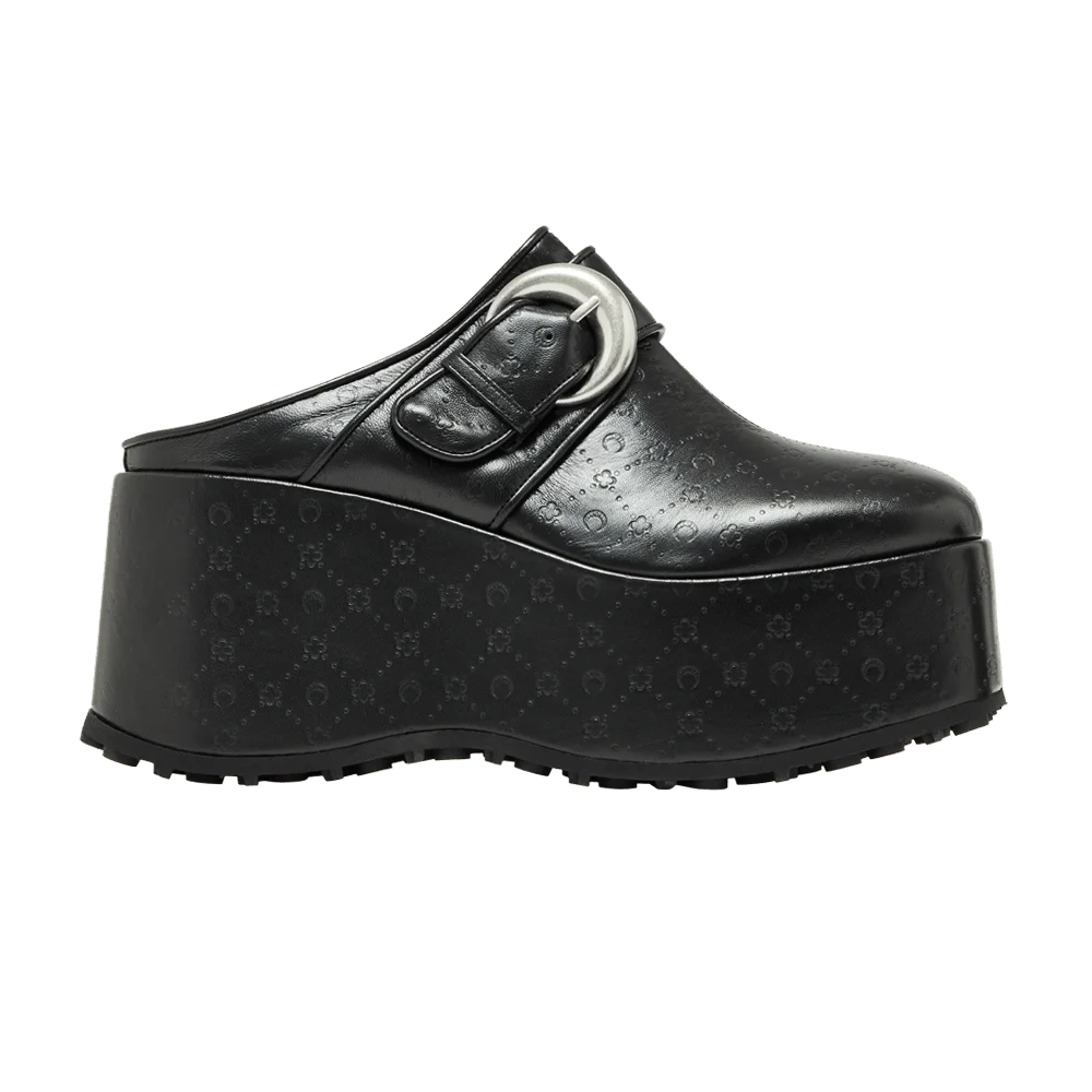 Сабо Marine Serre Wmns Moonogram Leather Clogs 'Black Embossed'