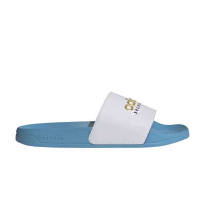 adidas Adilette Shower Slide 'Team Light Blue White Matte Gold'