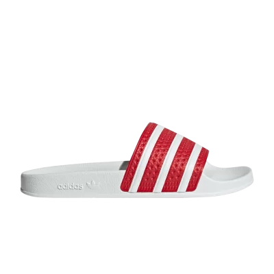 adidas Adilette Slides 'Better Scarlet White'