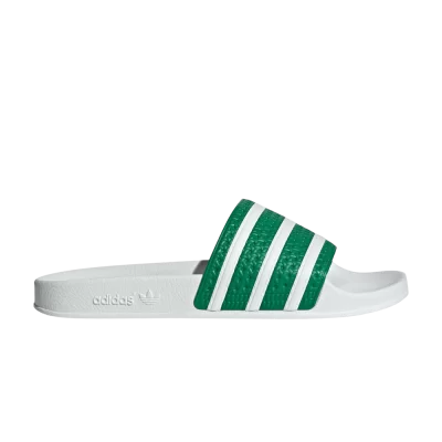 adidas Adilette Slides 'Green White'