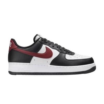 Nike Air Force 1 '07 'Black Dark Team Red'