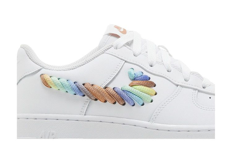 Кроссовки Nike Air Force 1 Low GS 'Rainbow Lace Swoosh'