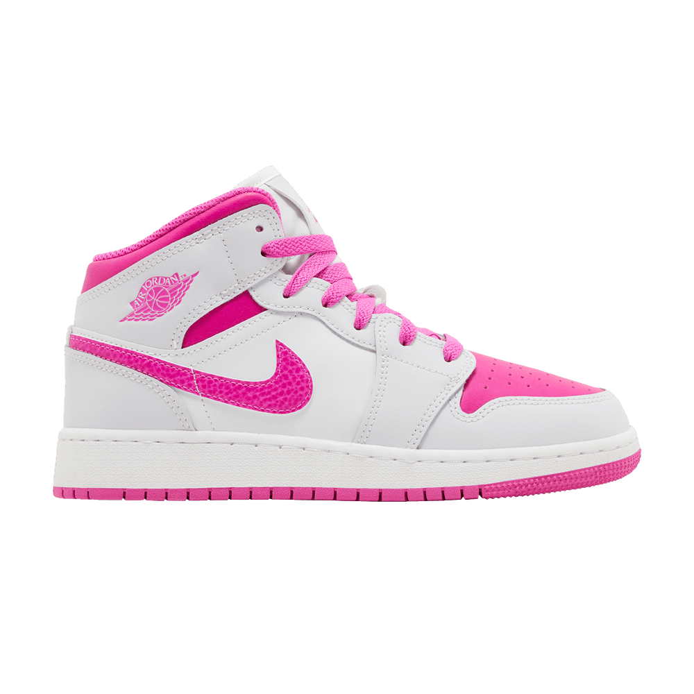 Кроссовки Air Jordan 1 Mid GS 'Fire Pink'