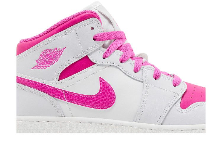 Кроссовки Air Jordan 1 Mid GS 'Fire Pink'