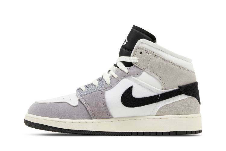Кроссовки Air Jordan 1 Mid SE Craft GS 'Inside Out - Cement Grey'