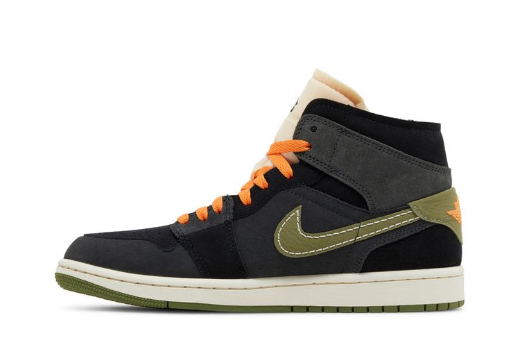 Кроссовки Air Jordan 1 Mid SE Craft 'Anthracite Light Olive'