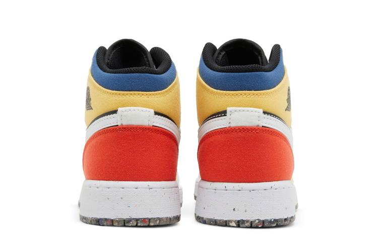 Кроссовки Air Jordan 1 Mid SE GS 'Multi-Color Canvas'