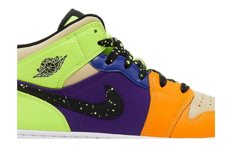 Кроссовки Air Jordan 1 Mid SE GS 'Volt Vivid Orange'