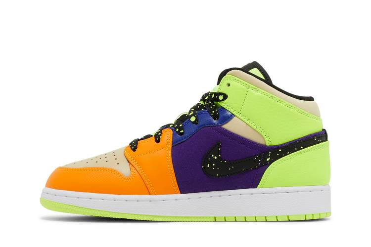 Кроссовки Air Jordan 1 Mid SE GS 'Volt Vivid Orange'