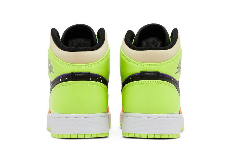 Кроссовки Air Jordan 1 Mid SE GS 'Volt Vivid Orange'