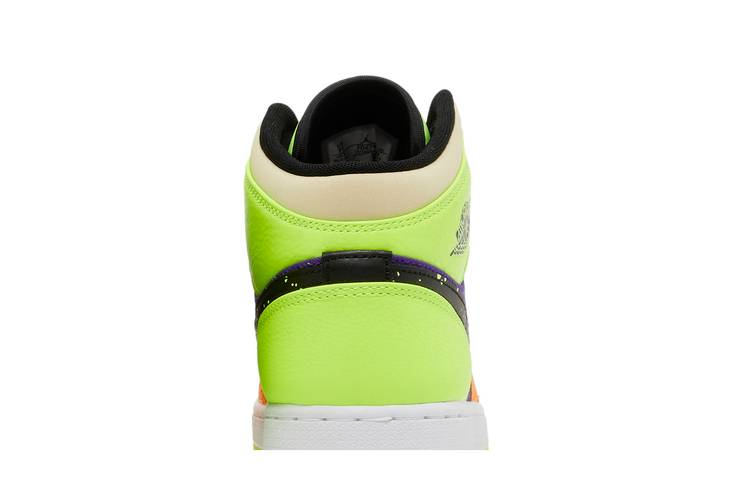 Кроссовки Air Jordan 1 Mid SE GS 'Volt Vivid Orange'