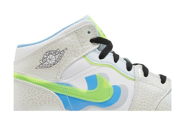 Кроссовки Air Jordan 1 Mid SE GS 'Warped Swoosh'